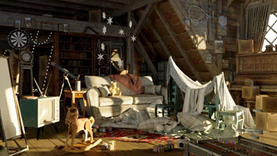 Old Attic Interior USD Scene