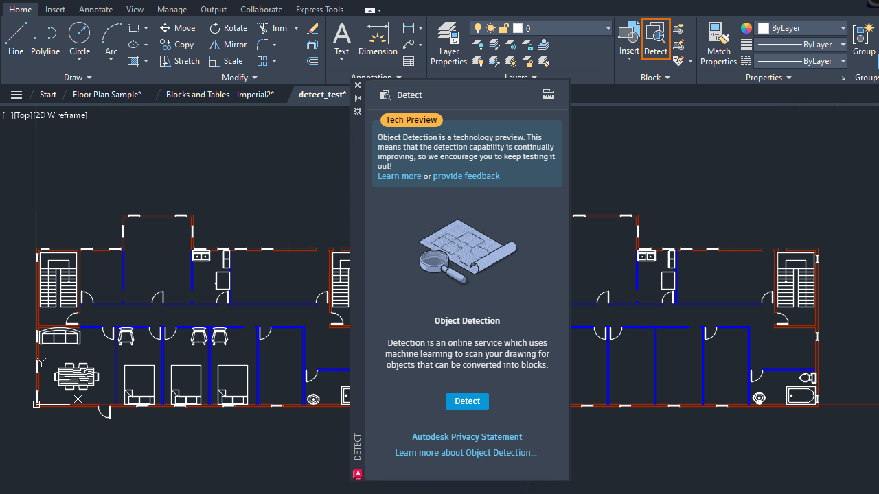 AutoCAD Tip: New in 2025 are Tech Previews – Try the latest Block Object Detection