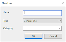 Create New Line dialog