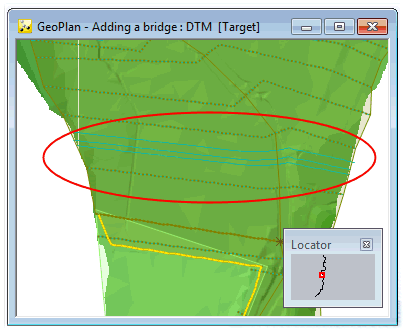 Bridge cross section data imported