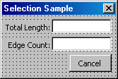 Selection Sample dialog