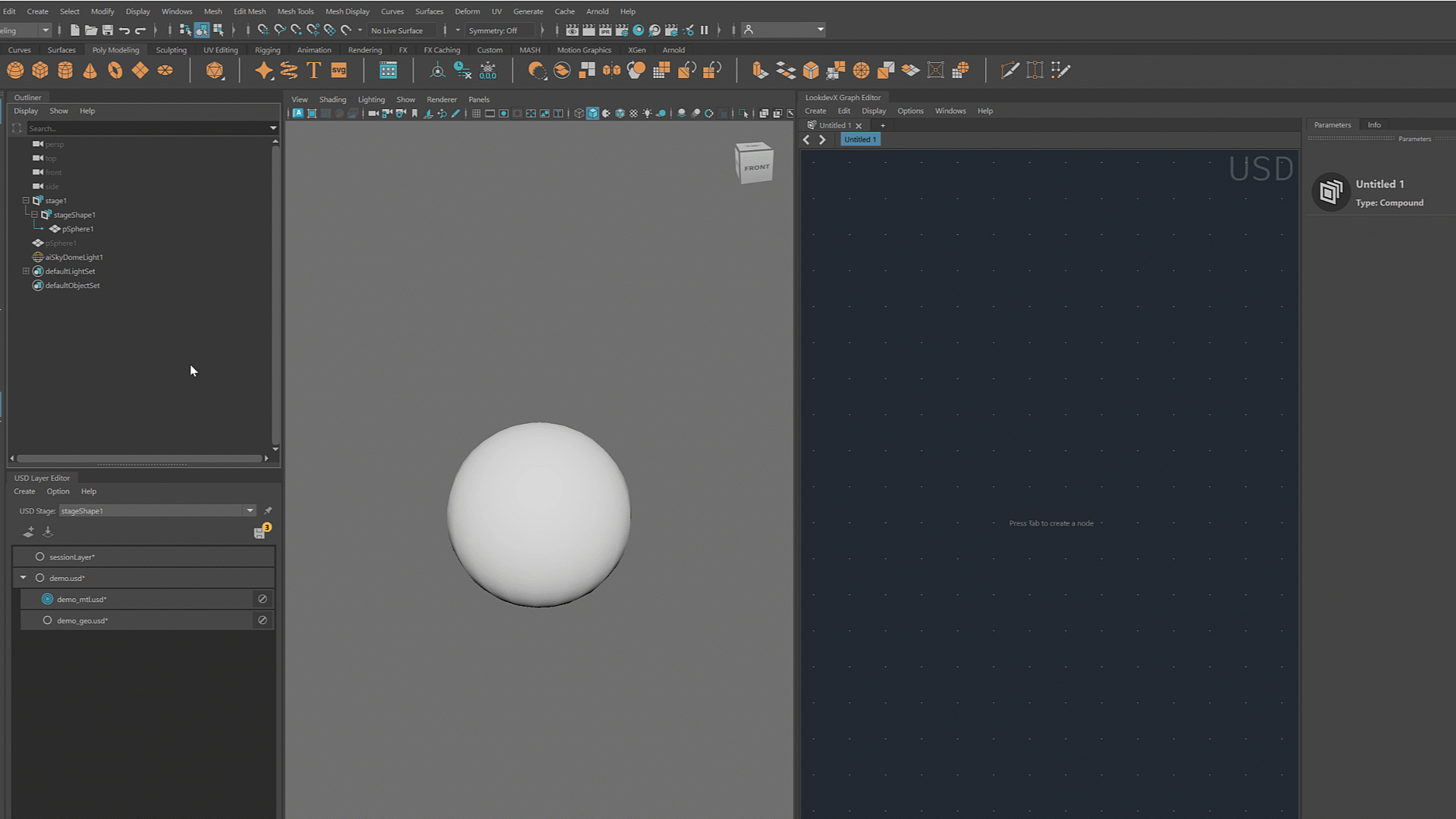 gif for assigning materialX material