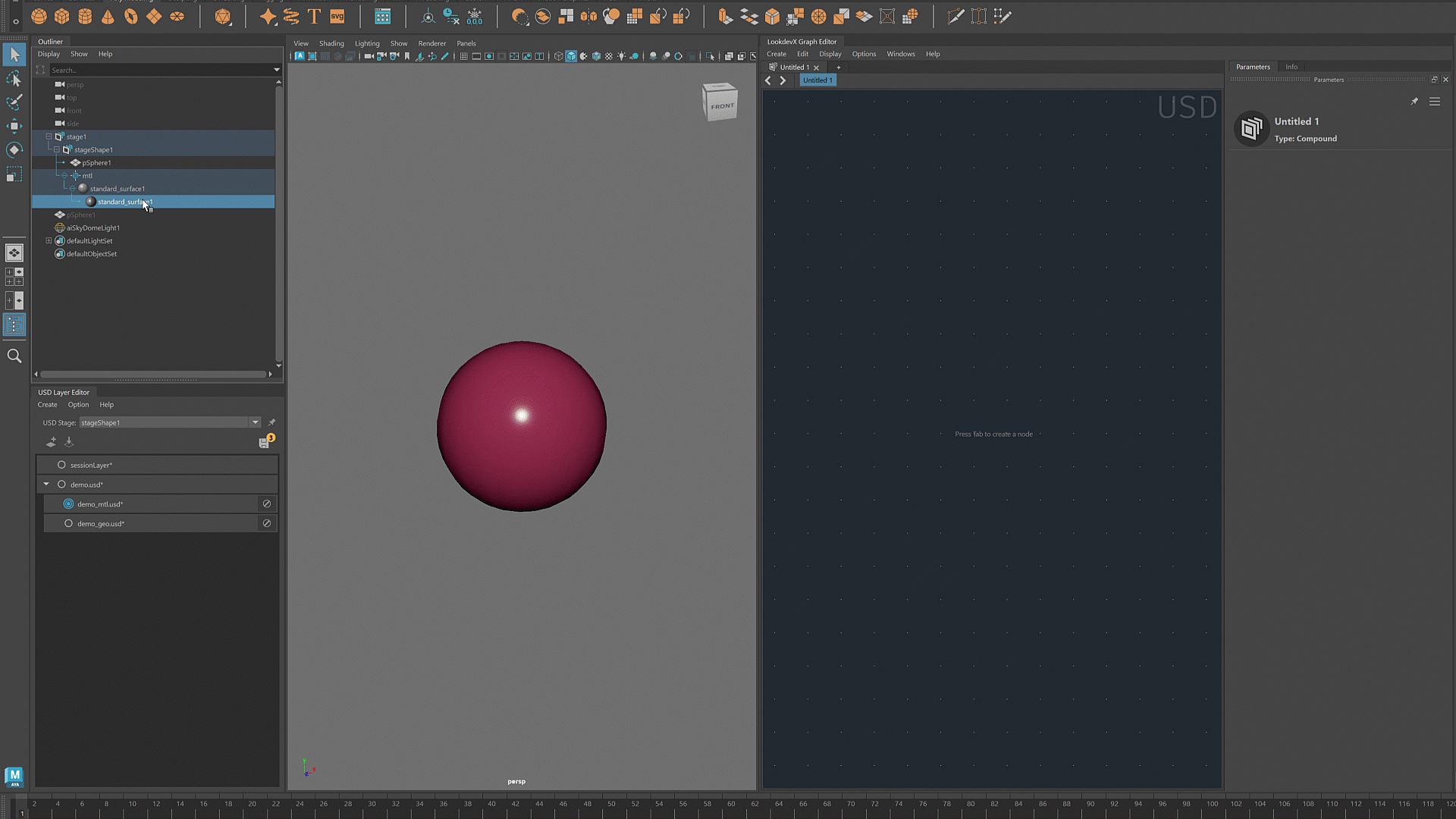 gif for assigning materialX material