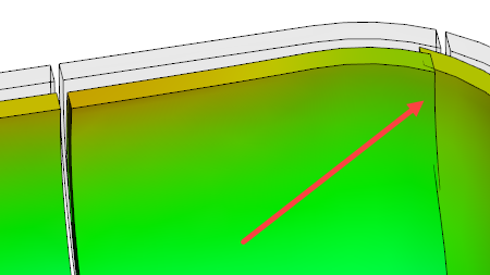 Deflection on the slits
