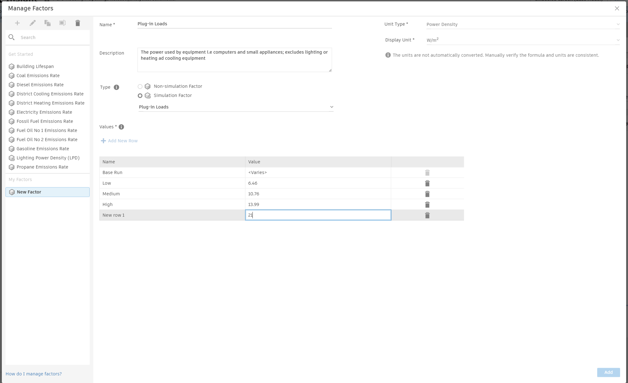 addvalues