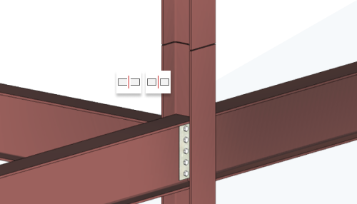 Split Features for Framing and Columns with Steel Connections