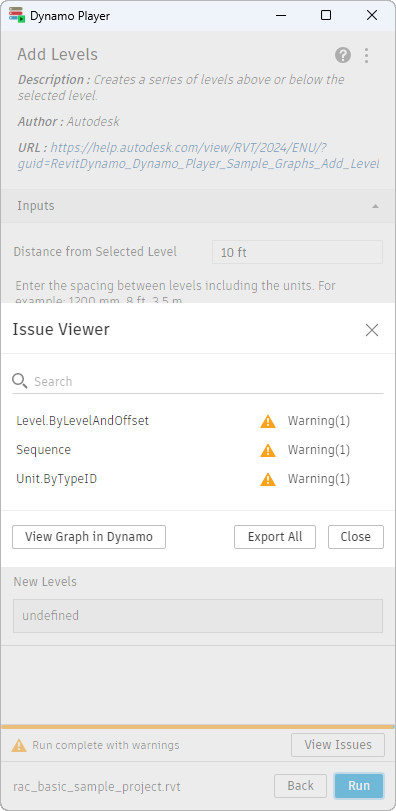 image Issue Viewer dialog