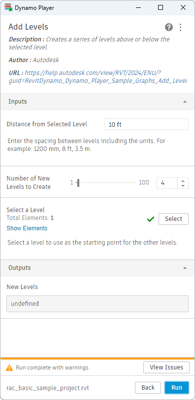 image Issue Viewer access at the bottom of Dynamo Player