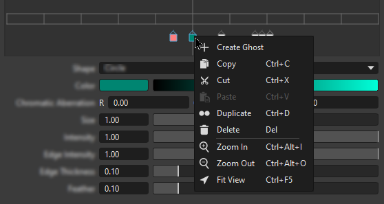 Ghost Line Editor context menu