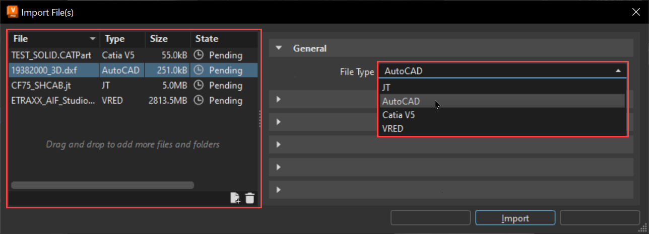 Import File List