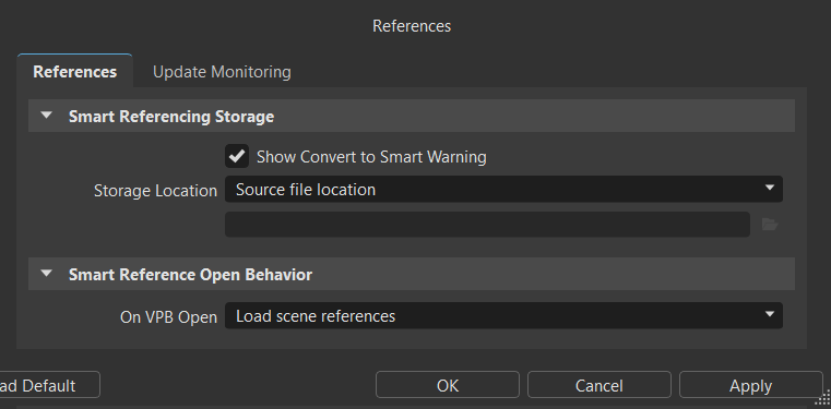 Reference Editor monitoring