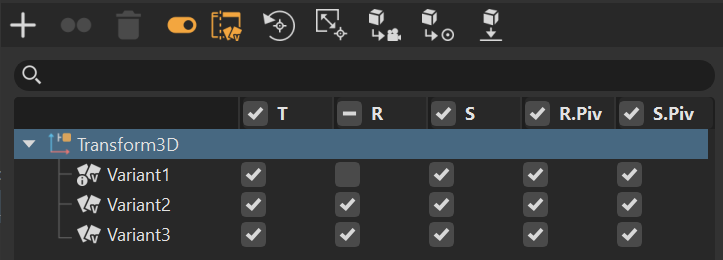 Options Enabled to reveal columns