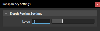 Transparency Settings dialog