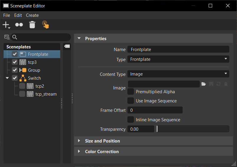 Sceneplate Editor