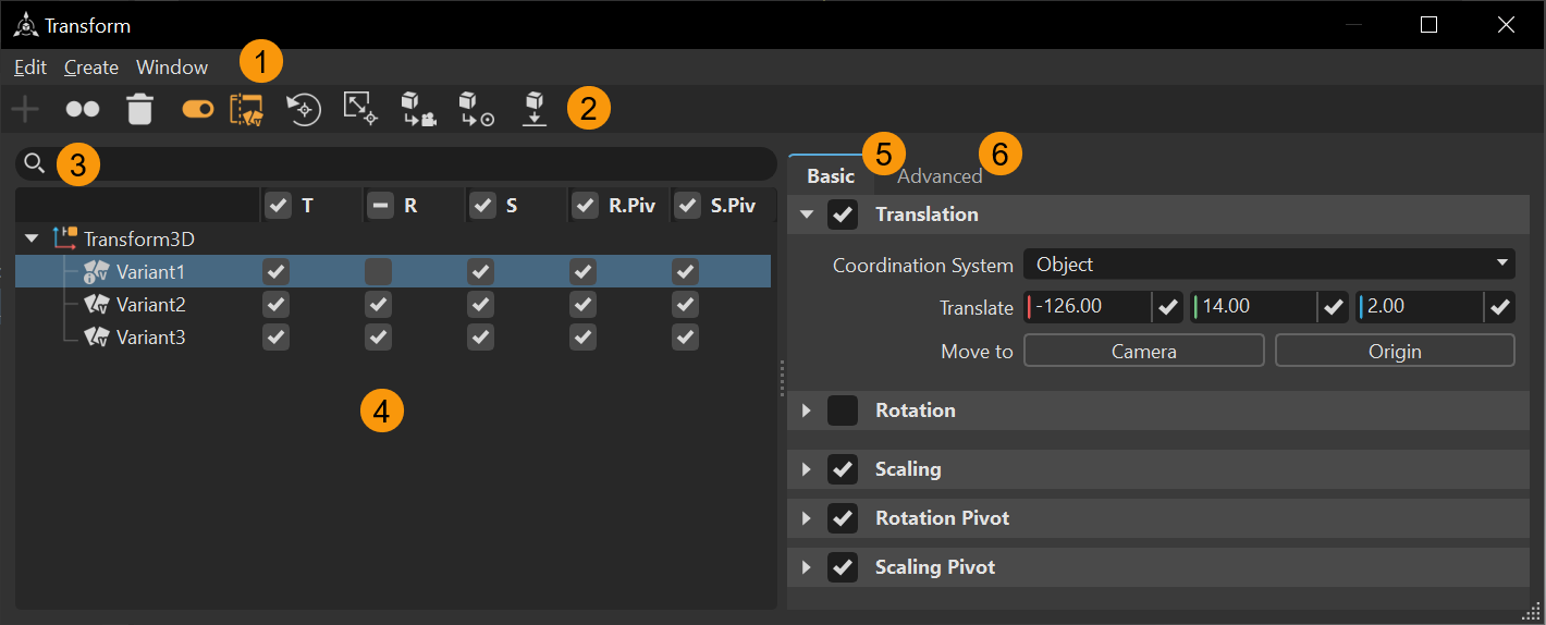 Transform Editor