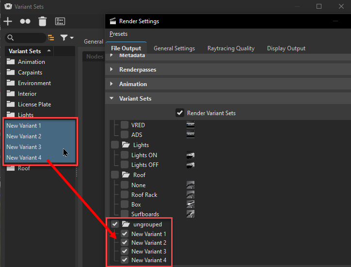 Presets context menu