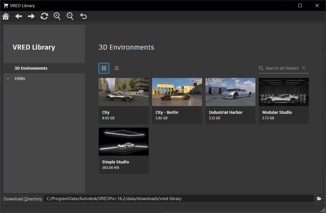 Example of a tile view
