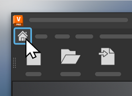 Home icon in the toolbar