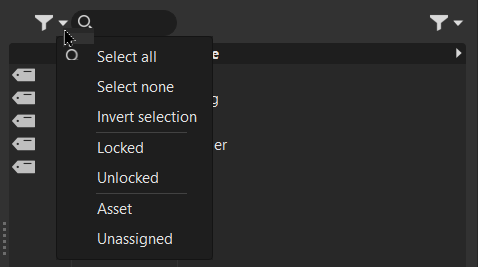 Accessing a menu of options specific to that column
