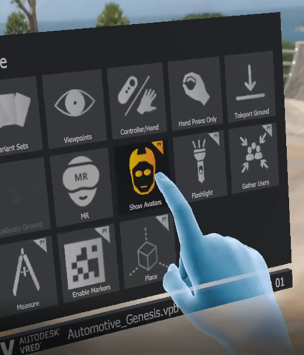 Triggering a tool in VR