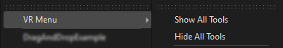 Scripts > VR Menu options