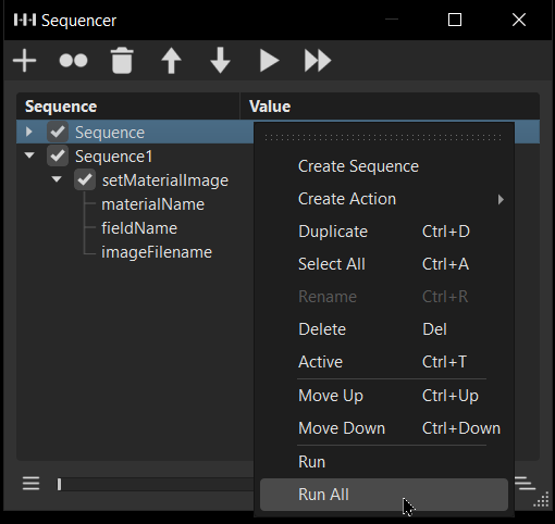 Sequence Run All