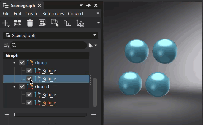 Sync Visibility of Clones enabled