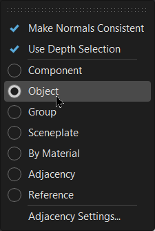 Edit Selection menu