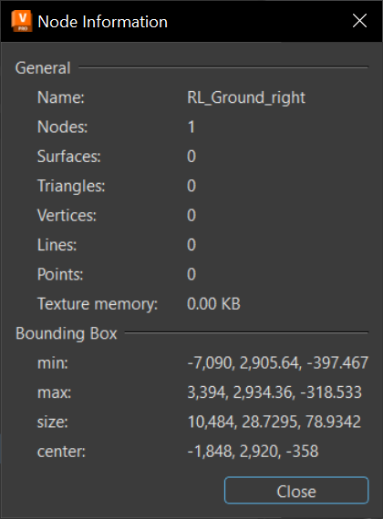 Node Information dialog