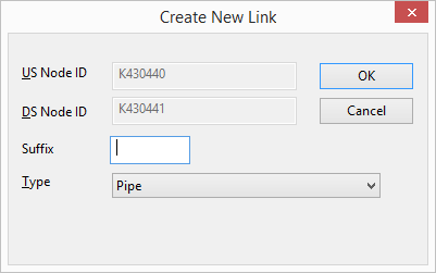 Create New Link dialog