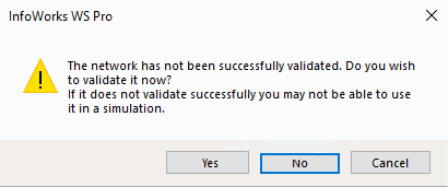 Validation warning