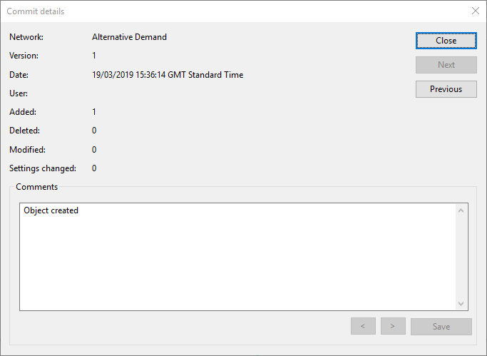 Commit Details dialog