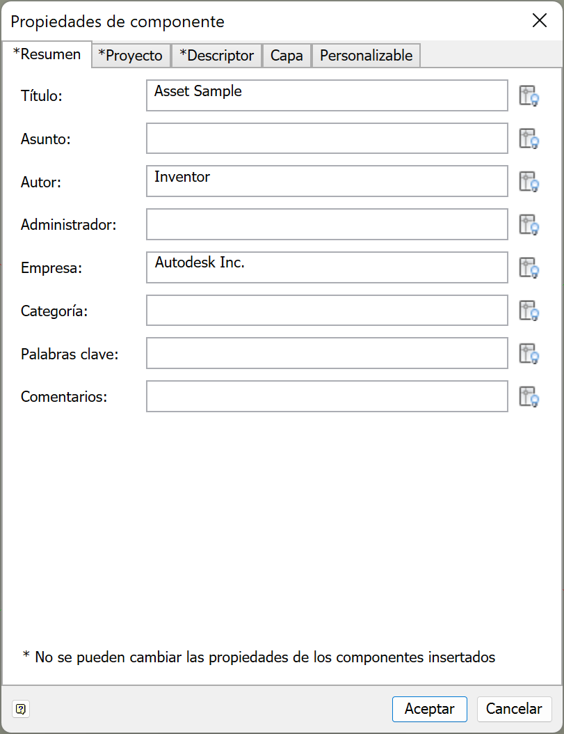 Propiedades de componente después
