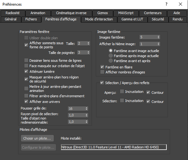 Viewport tab in the Preference Settings window displaying options to change your viewport settings.