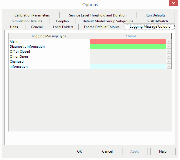 Logging Message Colours