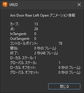 クリップの[情報]ダイアログ ボックス