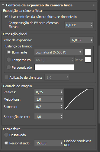 Physical Exposure Contorl menu.