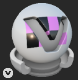 具有格子纹理的材质编辑器球