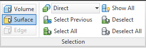surface selection