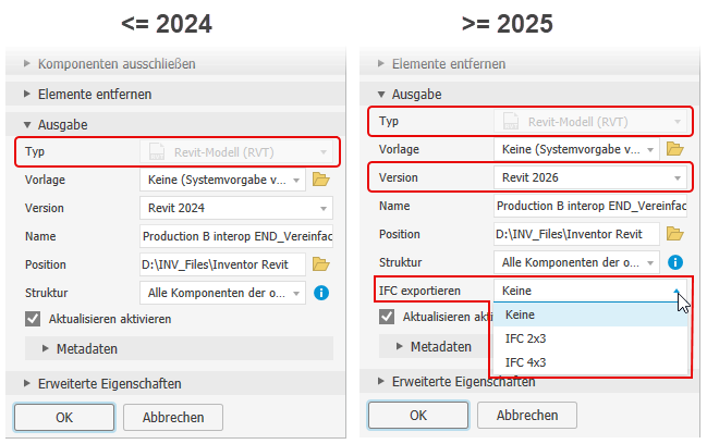 Ausgabe als vereinfachtes Ersatzobjekt
