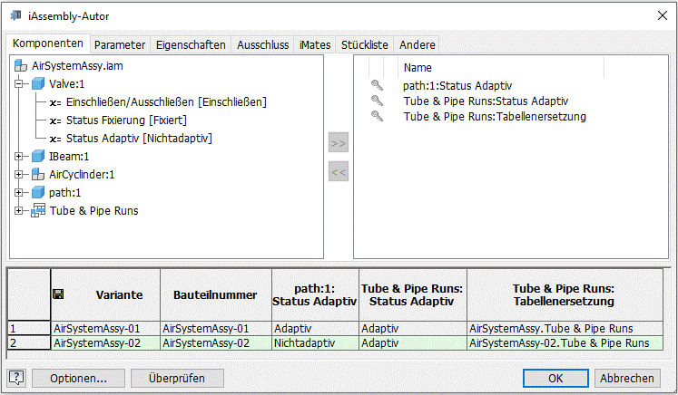 iAssembly-Erstellung - Leitungskonfiguration 3