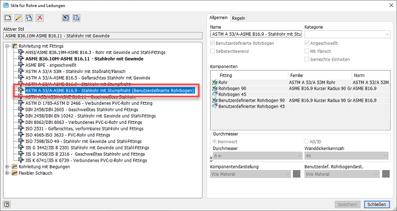 Metadaten der Markierungskarte