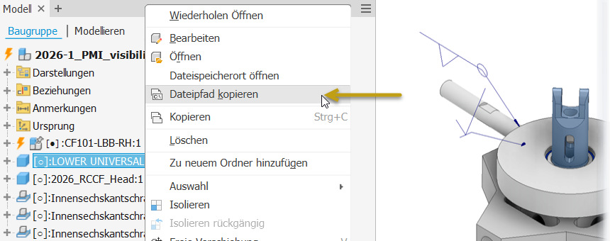Innerhalb der Baugruppe