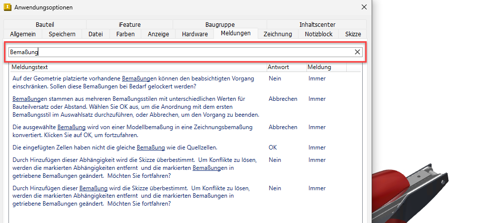 Metadaten der Markierungskarte