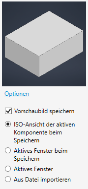 Speicheroptionen
