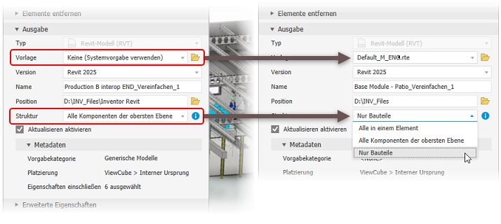 Vereinfachen - Vorlage und Struktur