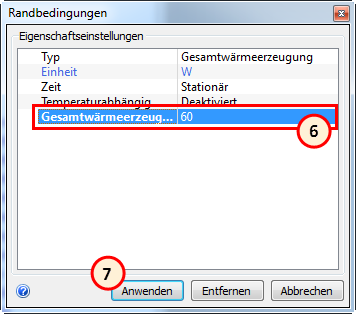 Gesamtwärmeerzeugung