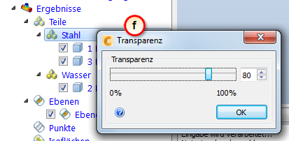 Transparenz einstellen
