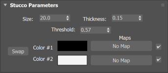Screenshot of the Stucco paramters panel in the Slate Material Editor.