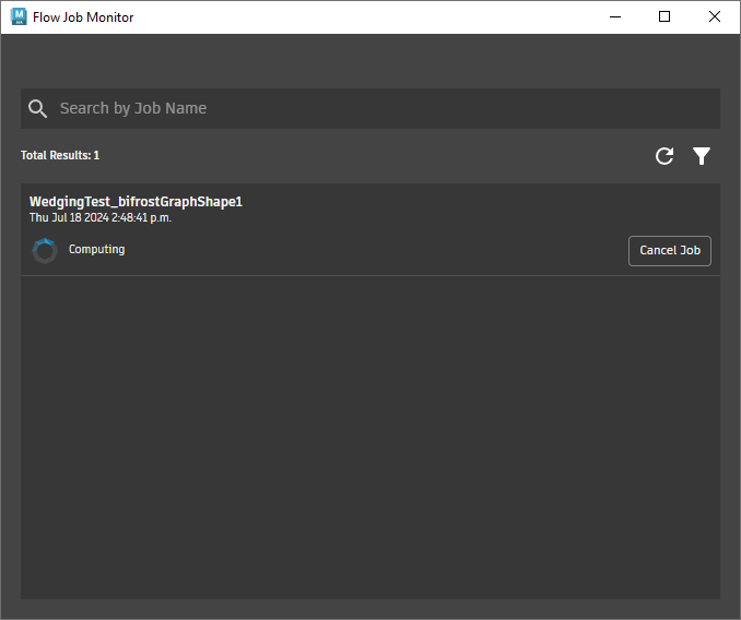 Flow Job Monitor showing progress